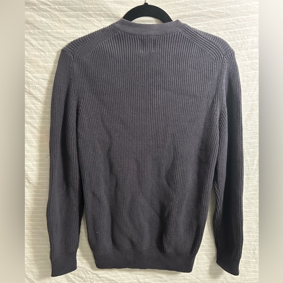 ZARA Mens Textured Cotton Gray Crew Neck Sweater Size M Medium Grey - Picture 7 of 7